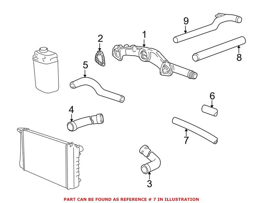 BMW HVAC Heater Hose 64218390354